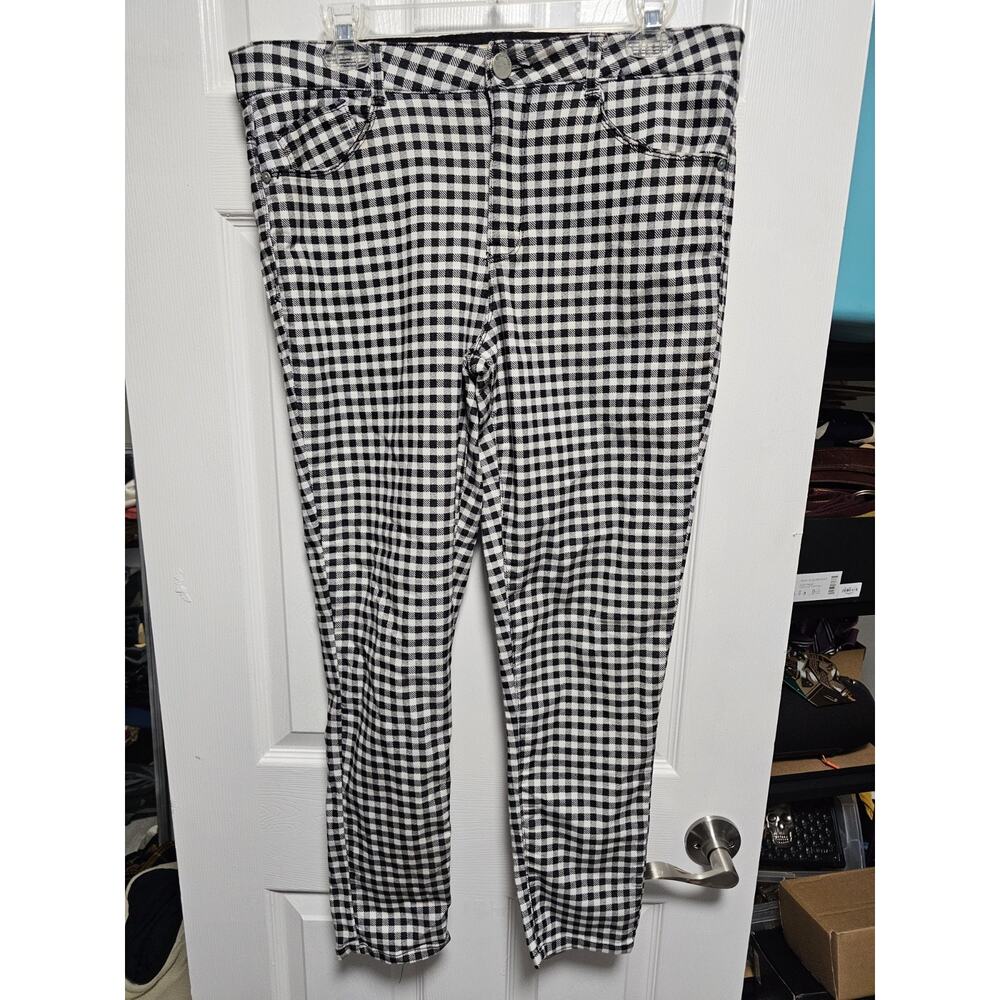Democracy Pants Womens 12 Plaid Ab Solution High Rise Trouser Stretch